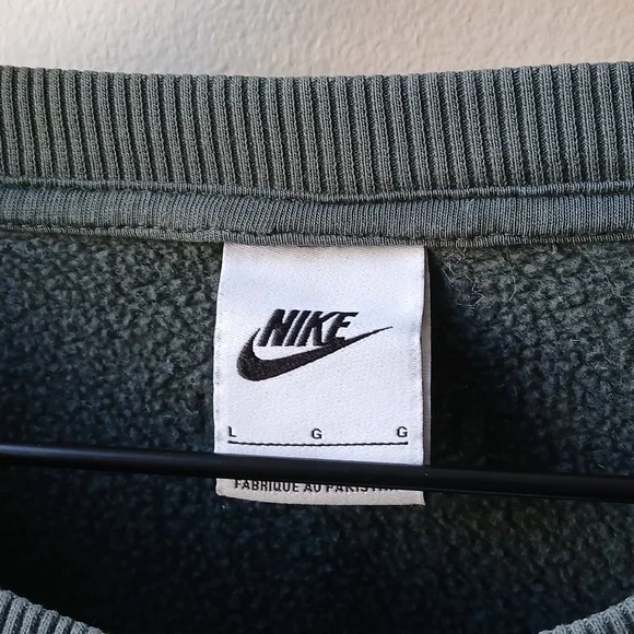 Nike Oversized Crop Sweatshirt Green Women's Large - Picture 4 of 7